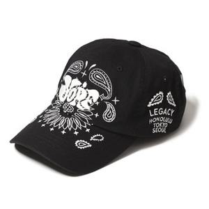 YORF WASHING BALL CAP PAISLEY BLACK 워싱 볼캡 페이즐리 블랙