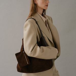 Pulpy hobo bag Suede Chestnut