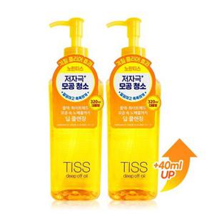 공식판매처 TISS 딥오프 딥클렌징오일 320ml 노란티스2개