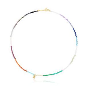 TOUS 실버 버메일 볼드 베어 네크리스 위드 젬스톤 / Silver vermeil Bold Bear Necklace with gemstones / 목걸이/ 311562560