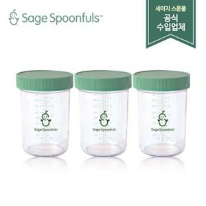 NEW 유리 240ml 3P/유리 이유식용기/이유식식기/이유식 보관용기/초기 이유식그릇/초기 이유식준비물/이유식통/세이지스푼풀