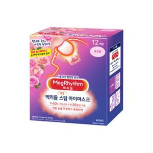 메구리즘 맥리듬 스팀 아이마스크 로즈향 12매입 온열 안대 시트 수면안대