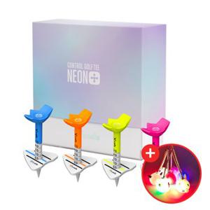 (최초가48,000원) 컨트롤 골프티 티꽂이 네온시리즈 4P SET + LED 골프티 걸이(랜덤)