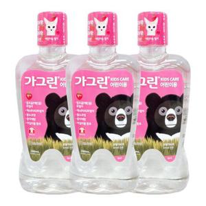 가그린 어린이용 구강세정제 딸기향 380ml X 3개