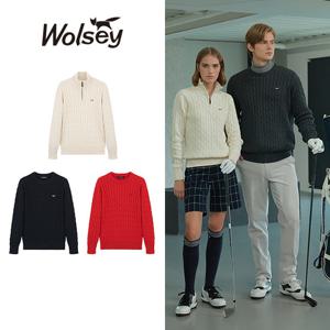 [24FW][Wolsey] 울시 여성 코튼100 클래식 케이블니트 3종 (반집업1종 + 라운드2종)