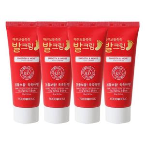 (4개)푸드어홀릭 매끈보들촉촉 발크림/엘라스틴 콜라겐 풋크림 60ml