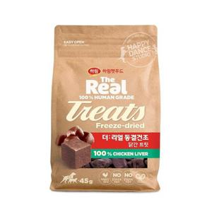 [하림펫푸드] 더리얼 동결건조 닭간 트릿 45g x4