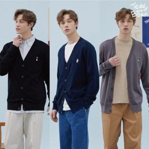 [1+1+1] 테디베어 맨즈 니트 가디건 3SET