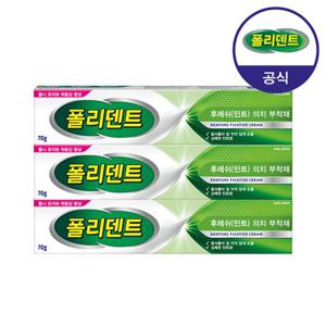 폴리덴트 틀니 부착재 70g(민트향) ×3