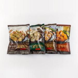 [북촌손만두] 굴림만두 500g 4종 세트 (고기+김치+갈비+청양)