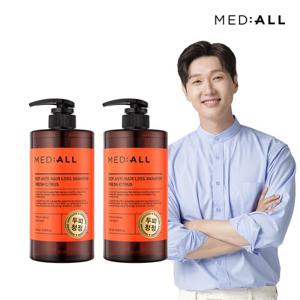 메디올 두피 청정 탈모 비듬 완화 약산성 샴푸 800ml 시트러스향 x2개