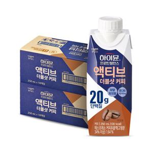 [ VIP 특가] 하이뮨 프로틴 밸런스 액티브 더블샷 커피(250ml*18입) 2박스