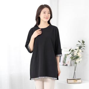 여성 엄마옷 홀로그램 라운드 7부 티셔츠 TS403214 중년여성의류/50대/60대/마담/빅사이즈/할머니옷