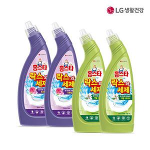 [홈스타] 락스와세제 후로랄파인 750ML x 2개 + 락스와세제 허벌시트러스 750ML x 2개 (총 4개)