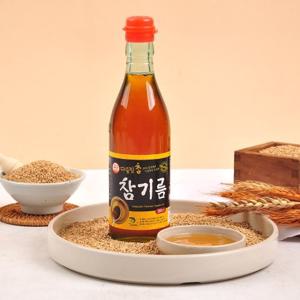 통참깨 100% 전통 압착 참기름 350ml x 2병