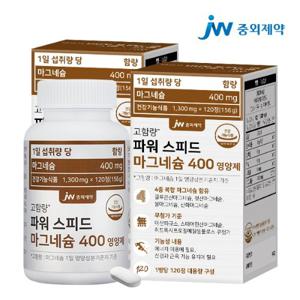 JW중외제약 파워 스피드 마그네슘 400 영양제 2병 (240정)