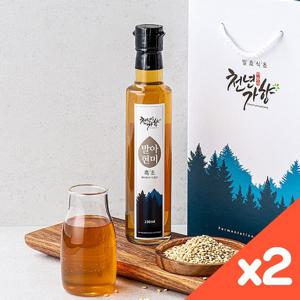 [자연맛남 추석] 발아현미흑초 천연 발효식초 선물세트 250ml x 2병