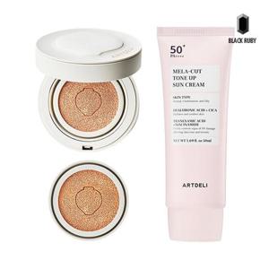 [기타 (뷰티)]아트델리 도자기광쿠션 본품 21호 + 리필 + 멜라컷 선크림 50ml