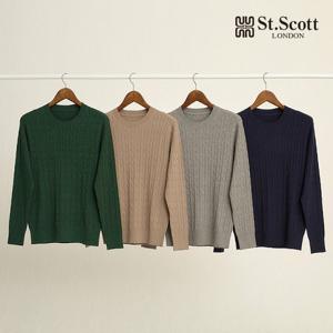 [St.Scott] 세인트 24FW 소프트 케이블 니트 풀오버 4종(남)