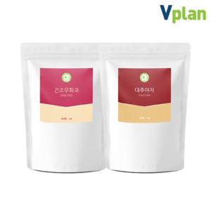 [브이플랜] 반건조 말린 건 무화과 1kg+대추야자 1kg