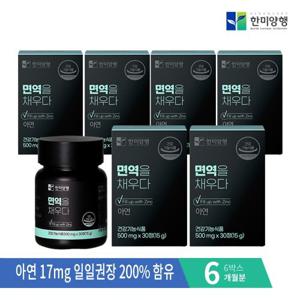 [한미양행] 면역을 채우다 아연영양제 500mgx30정x6박스 (6개월분)