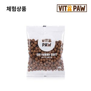 [체험상품/샘플] 비타파우 쏘야미 소프트 치킨&크릴 반습식사료 50g