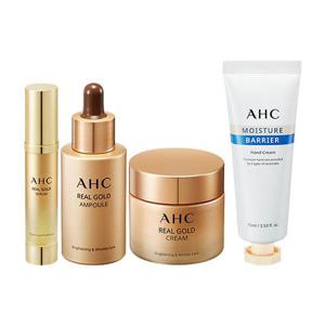 [AHC]AHC 리얼 골드 앰플 30ml + 세럼 25ml + 크림 50ml + 핸드크림 75ml