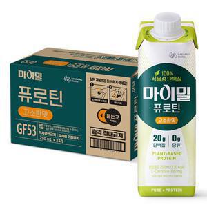 [대상웰라이프] 마이밀 퓨로틴 고소한맛/초코맛 (250mlx24팩), 1박스 /맛있는 식물성 단백질