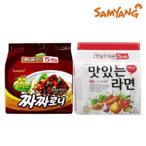 [삼양] 맛있는라면 5입+볶음 짜짜로니 5입