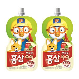 뽀로로 홍삼쏙쏙 사과매실 100ml x 40팩 어린이음료