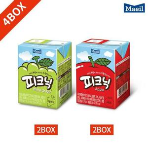 갤러리아_매일 피크닉 200ml x 24팩 4박스 묶음 (포도2 사과2)