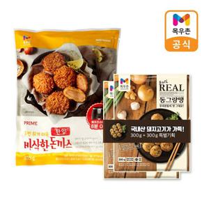 [목우촌]프라임 동그랑땡 300g x 2 + 프라임 한입 돈까스 500g