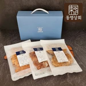 [동명상회] 쥐포 아귀포 3종 선물세트 (참쥐포 대 260g, 구운 동전쥐포 200g, 구운 순살 아귀포 120g)