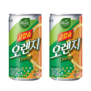 웅진 고칼슘 오렌지 180ml x 60캔 과일음료 주스 소캔