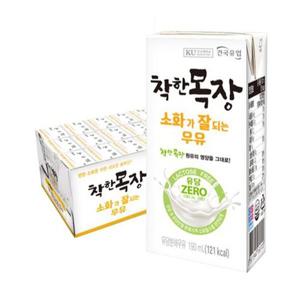 [건국유업]건국 착한목장 소화가 잘되는 우유 190ml 24팩 락토프리 유당불내증 멸균우유