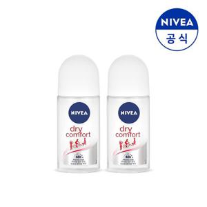 니베아 데오드란트 롤온 드라이 컴포트 50ml X 2개