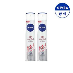 니베아 데오드란트 스프레이 드라이 콤포트 200ml X 2개