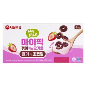 서울우유 마이픽 딸기초코링 (120G*4입)