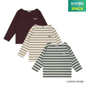 [KIDS]3PACK 업사이클링 보트넥 티셔츠(RGG1-KS05A-1)