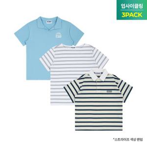 [KIDS] 3PACK업사이클링 반 소매 티셔츠 (RGG1-KS01A)