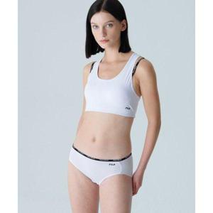 FILA UNDERWEAR 액티브 스트랩 포인트 미디엄서포트 브라탑(FI4ITF6446FWHI)