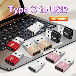 TEMU 10개 팩 USB C 암 - USB 수 젠더 어댑터: iPhone, Samsung Note 20 S24 S23 S22, AirPods, iPad Pro용 Type C - USB A 충전 컨버터