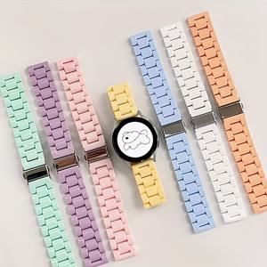 TEMU 삼성 Watch5 밴드에 적합 세 구슬 수지 시계 체인 Watch4/5pro 팔찌 스마트 스포츠 클래식 삼성 시계 스트랩 갤럭시 남성과 여성 패션 액세서리 캔디 색상