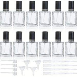 TEMU 15ml 휴대용 유리 향수 분무기 - BPA 프리, 리필 가능 & 투명 사각 스프레이 병, 여행용