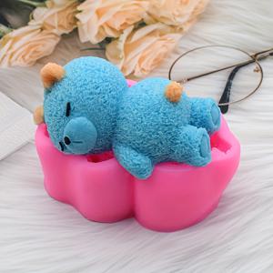 TEMU 1pc 3D 만화 졸린 곰 모양의 실리콘 몰드 무스 케이크 베이킹, 베이킹을위한 장식 디저트 몰드, 빵집 과자 가게에 적합