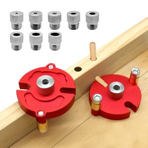 TEMU 1 세트, 3-10mm Wood Dowel Jig Kit, 고속 접합 수직 구멍 지그 드릴 가이드 로케이터, 알루미늄 합금 셀프 센터링 펀칭 홀 도구