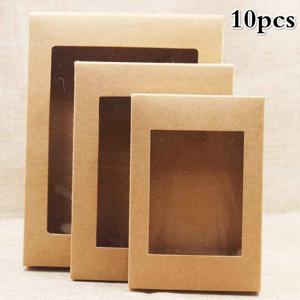 TEMU 10pcs DIY 종이 상자 창문 종이 선물 상자 케이크 포장 웨딩 홈 파티 머핀 포장