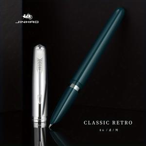 TEMU 1pc Jinhao 86 클래식 빈티지 만년필 밸런스 웨이트 실버 화살표 홀더 울트라 파인 0.38MM 펜촉 오피스 스쿨 일일 쓰기 4 색 잉크 없음 옵션