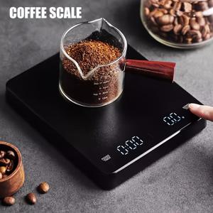 TEMU 1개의 고정밀 디지털 커피 저울, 타이머, 터치 버튼 키친 푸드 저울, 6.61LB/0.1g USB 충전식 다기능 전자 저울, 요리 및 콜드 음료 측정, 식품 안전, 자동 끄기 및 무게 재기 기능, 낮은 배터리 및 과부하 경고가 있는 휴대용 주방 가제트