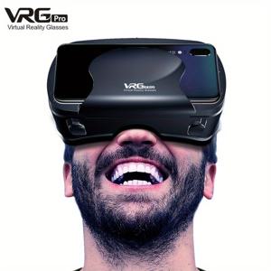 TEMU 3D 몰입형 VR 헤드셋 - 망원경 디자인, PVC 소재, 롤플레잉 게임 및 영화 경험에 완벽